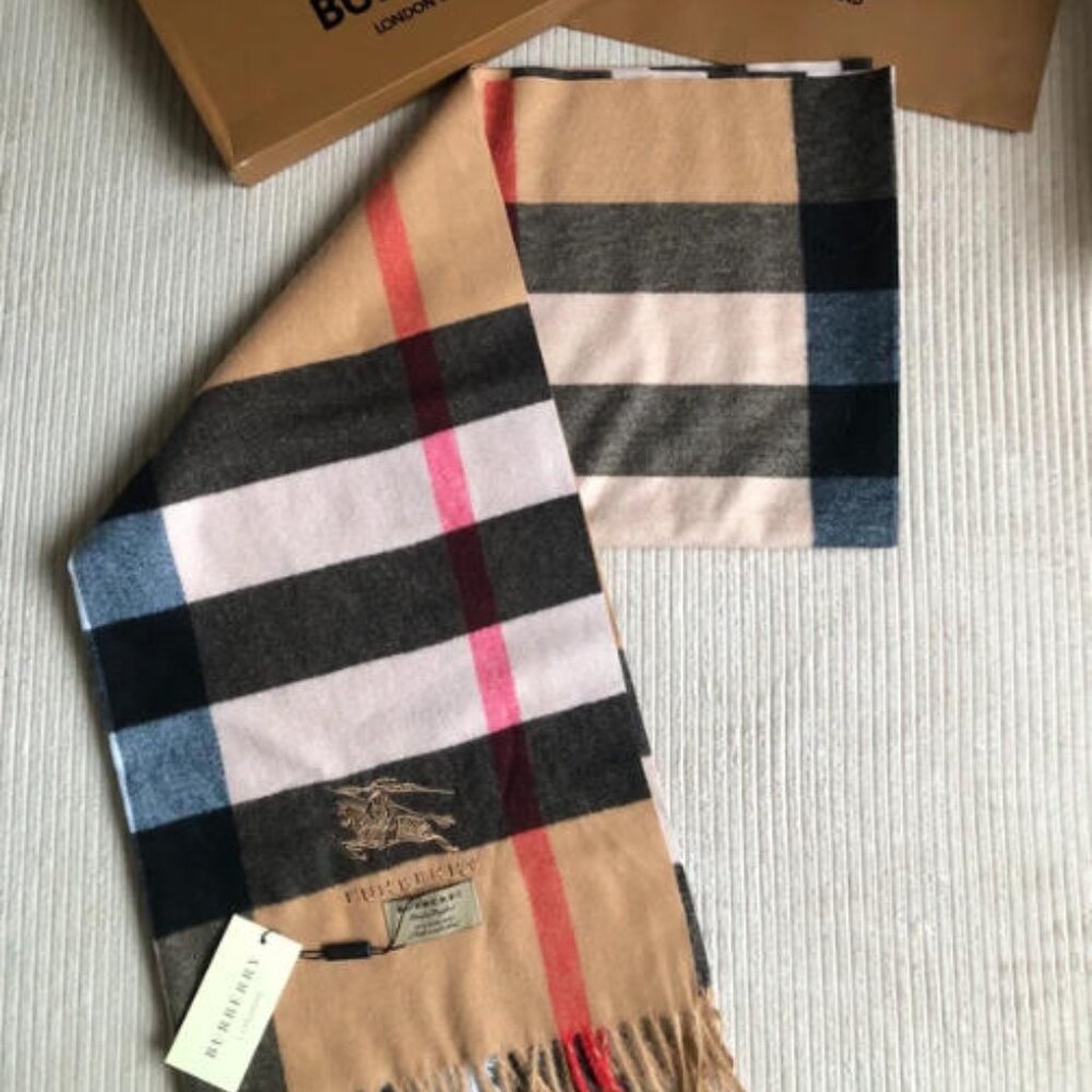Burberry Check Wool-Silk Scarf